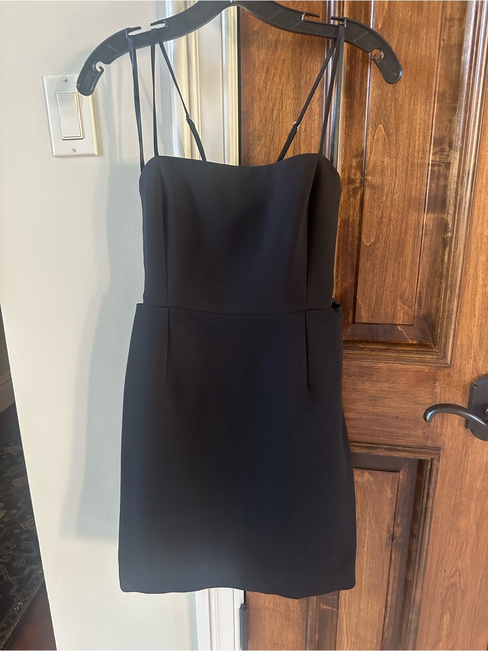 BCBGMaxAzria Black Spaghetti-Strap Mini Dress. Sz 4. Adjustable. Worn once EUC